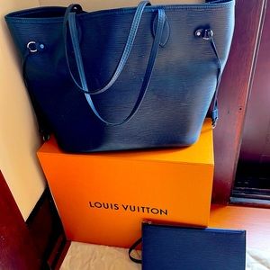 LOUIS VUITTON Neverfull MM Noir (Navy) Color